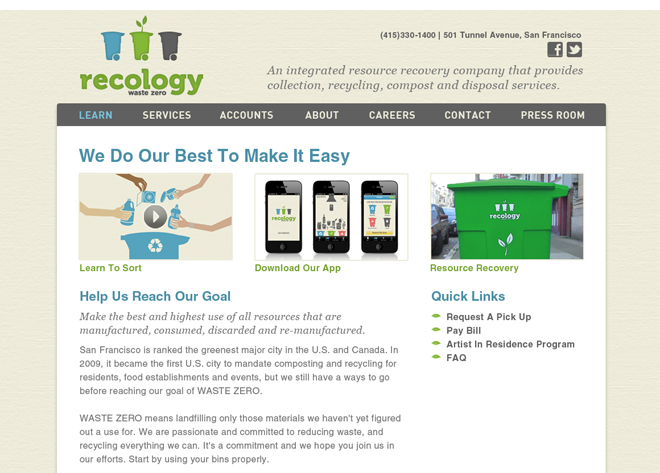 Recology Subpage